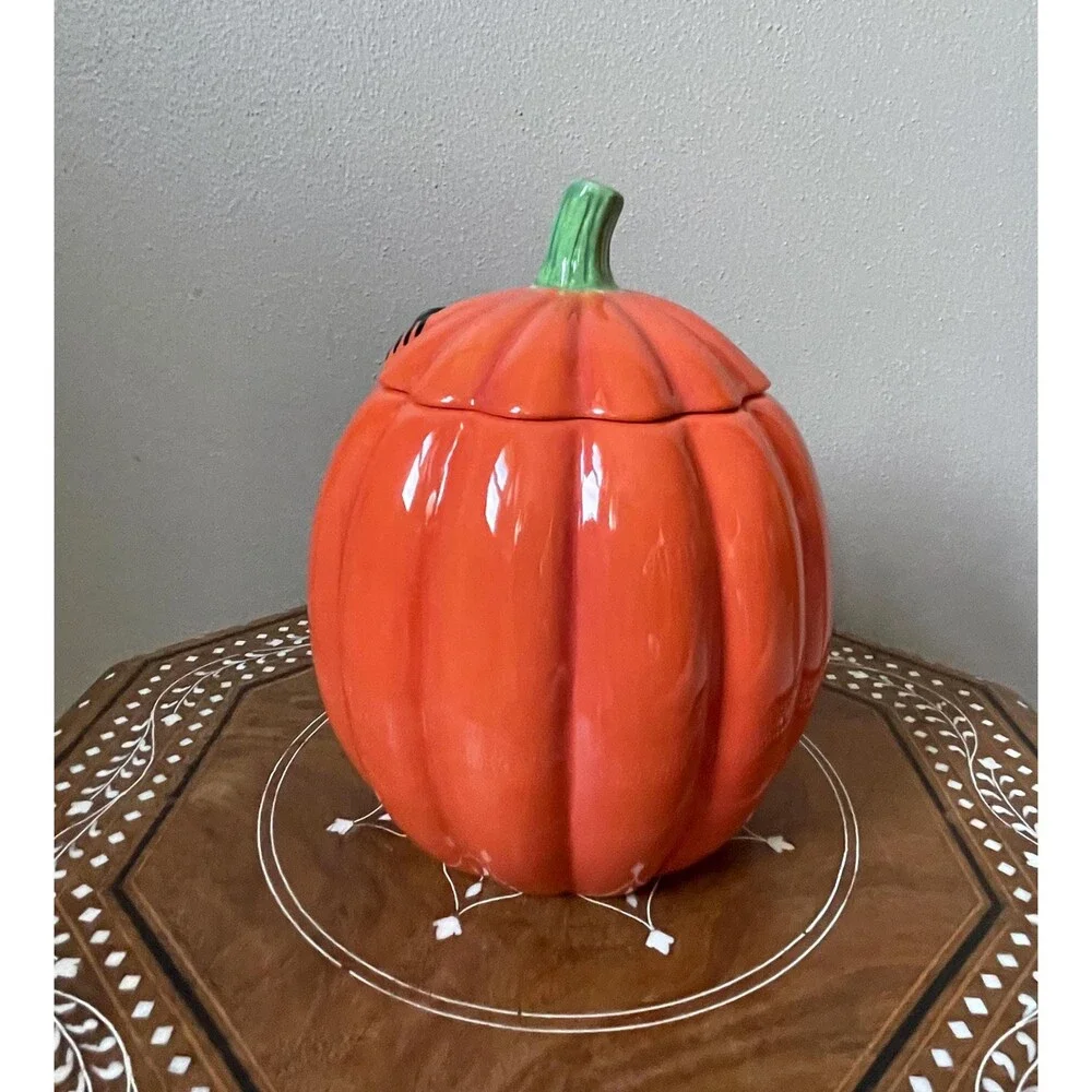Vintage Pumpkin Jack-O-Lantern Cookie Jar Hallmark